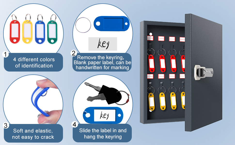 Key Box with Code Combination Lock,Steel Key Wall