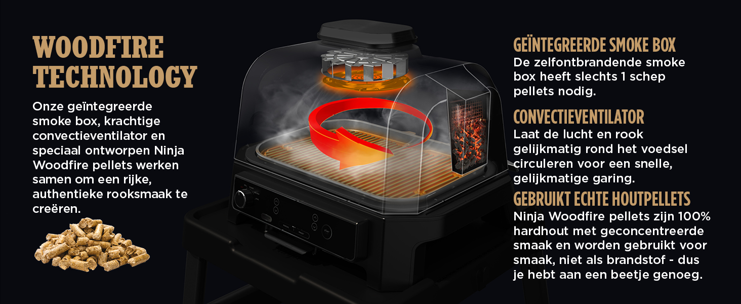 Ninja Woodfire Elektrische BBQ Grill OG901