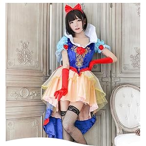 Amazon Solai ハロウィン コスプレ 白雪姫 しらゆき コスチューム プリンセス ドレス 衣装 イベント 0030 コスプレ 仮装 通販