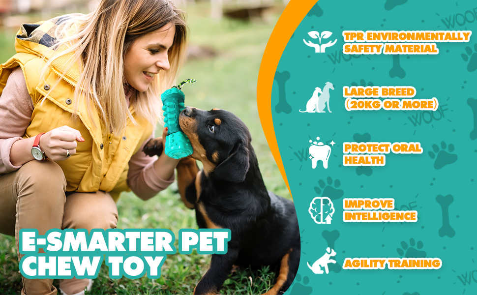 Dog Chew Toys for Aggressive Chewers, Indestructible Dog Toys Reduces