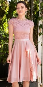 Classy Floral Lace Bridesmaid dress