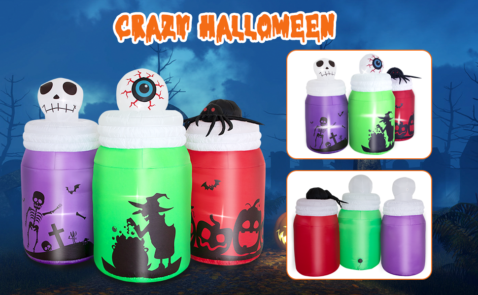 Spinosaurus 6 FT Halloween Inflatables 3 Large Bottles