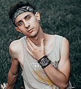 wide leather punk watch