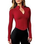 AVGO Women's Workout Jacket Lightweight Zip Up Cropped Yoga Jackets Slim Fit Athletic Tops with T...