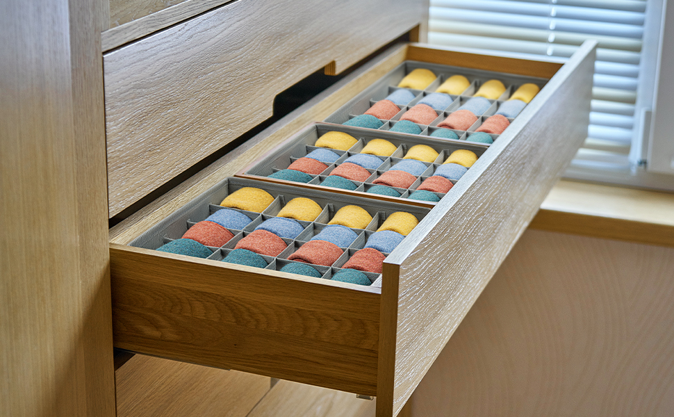 Joyoldelf Sock Drawer Organizer Divider Underwear Organizer