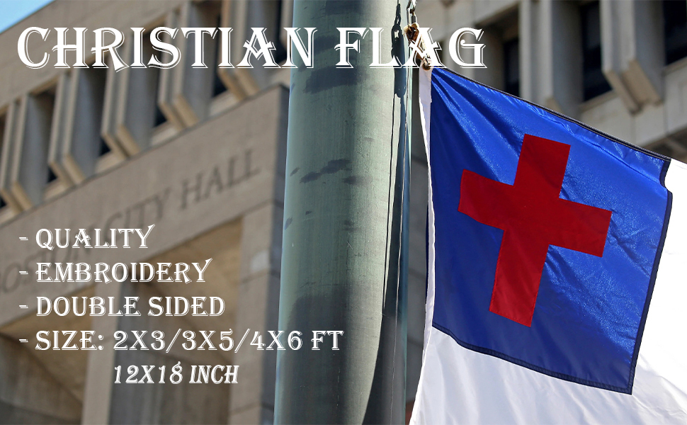 Bradford Christian Flag 4x6 ft Outdoor Made in USA