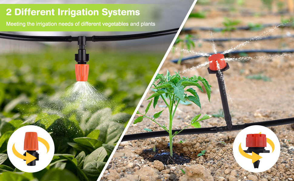 Micro Drip Irrigation Kit, 164FT Automatic Irrigation