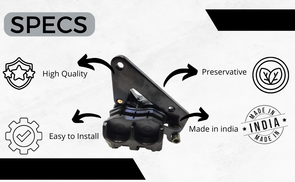 TRP TRADERS® Front Disc Brake Caliper Assembly Compatible for TVS