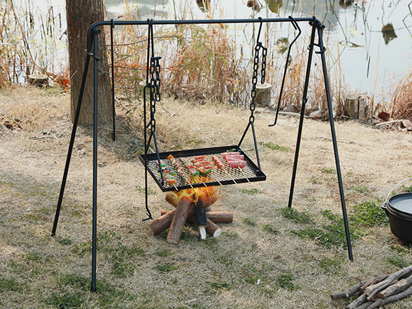 バーベキュー・調理用品 firewoodstand 楽天市場】【送料無料】ステンレス BBQコンロ Pine Field 1～4人