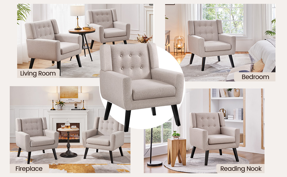 usage scenes of the accent chair