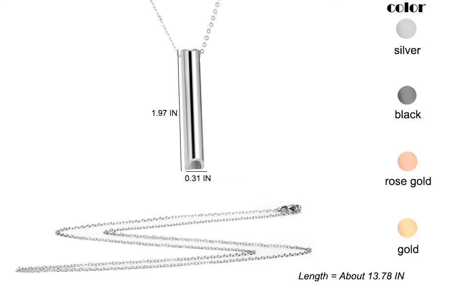 Stress Anxiety Relief Mindful Breathing Necklace