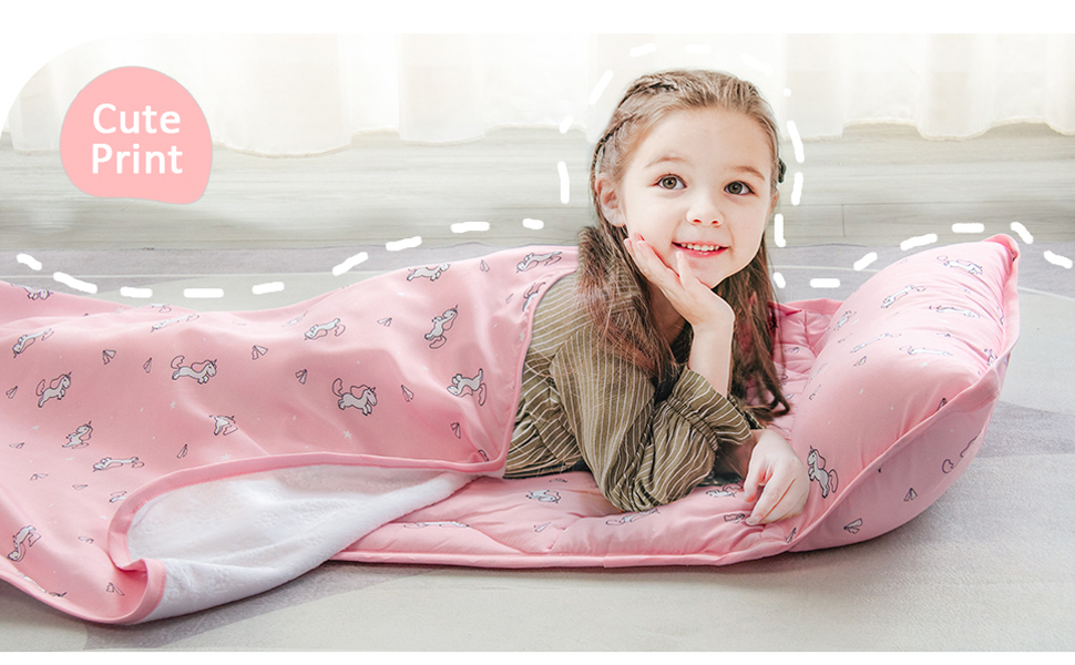 Toddler Nap Mat with Pillow and Blanket 50" x 21" x 1.5