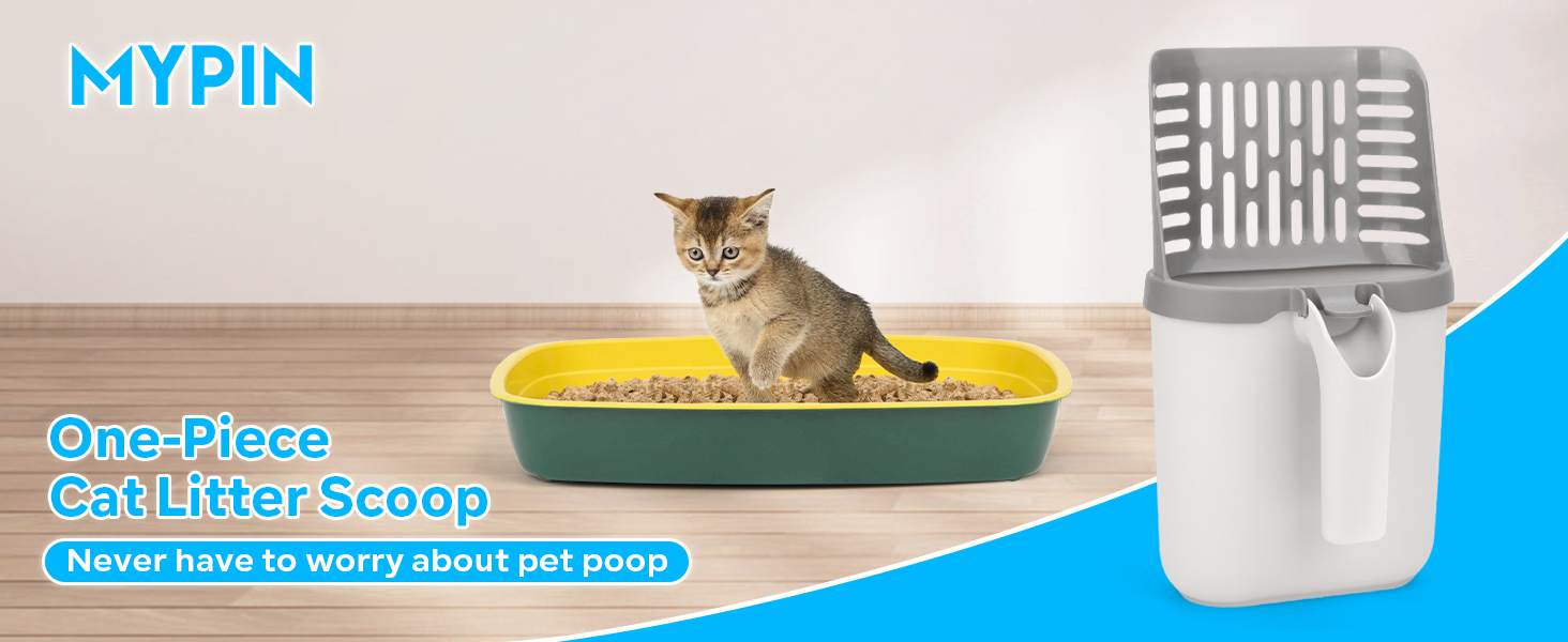 MYPIN Cat Litter Scooper with Holder, Upgraded Cat Litter