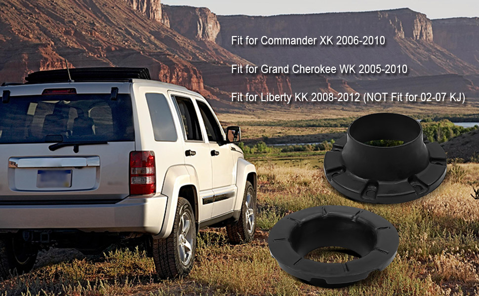 HUQUZN Rear Coil Spring Insulators Fit for Commander XK Grand Cherokee WK Liberty KK