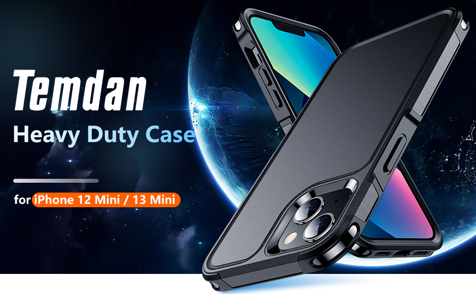 Temdan for iPhone 13 Mini Case [Military Grade Drop