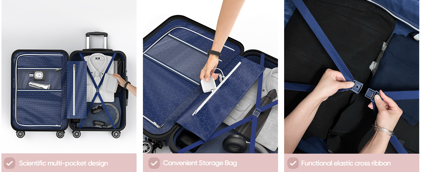 suitcase sets 3 lightweight