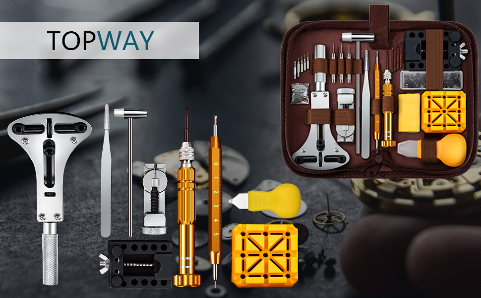 Watch Repair Kit, TOPWAY 149 Watch Link Removal Tool Kit, Watch Battery