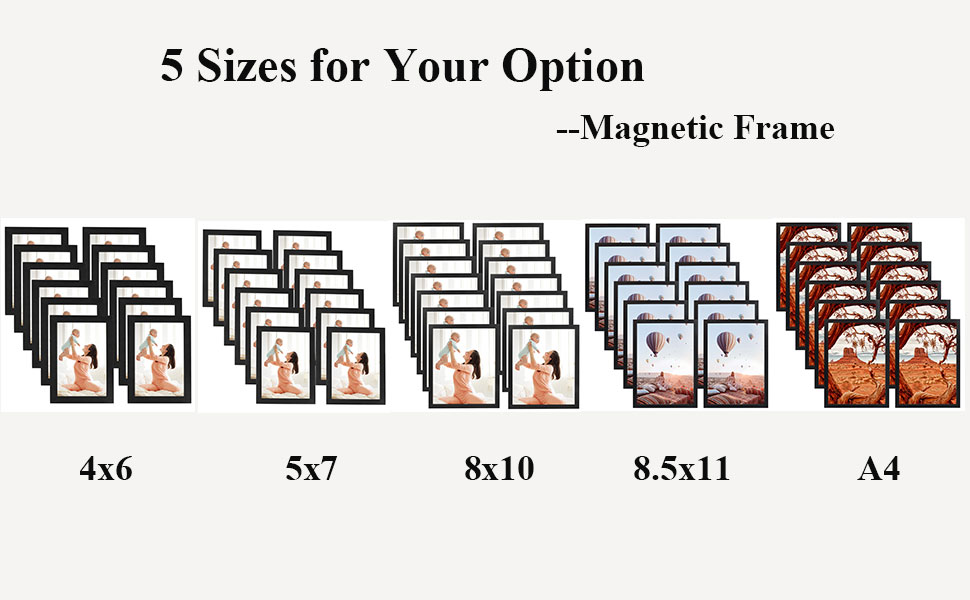 CRUGLA 5x7 Picture Frames for Refrigerator 12