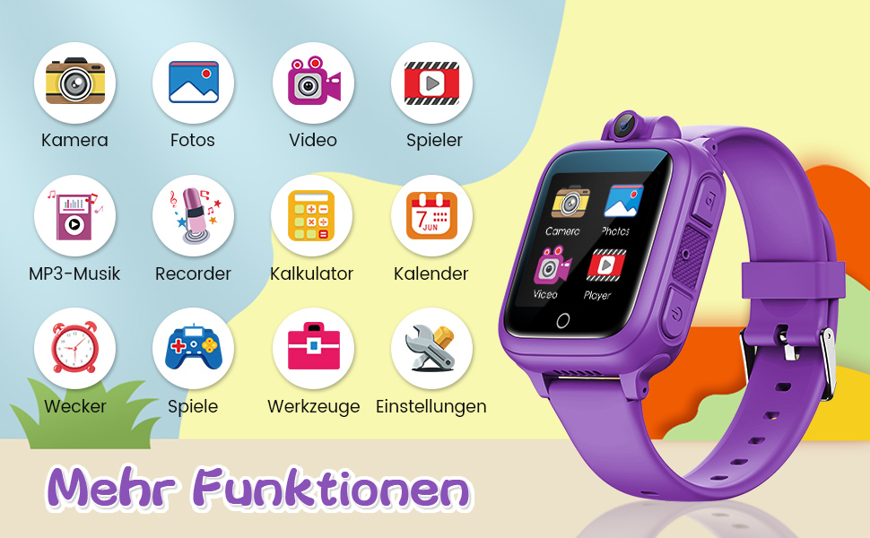 Awatty Smartwatch Kinder, Spielzeug Junge 3 4 5 6 7 8 9 10 11 12 Jahre