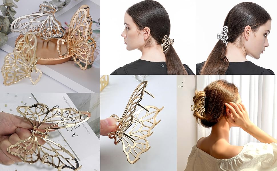 butterfly hair claw