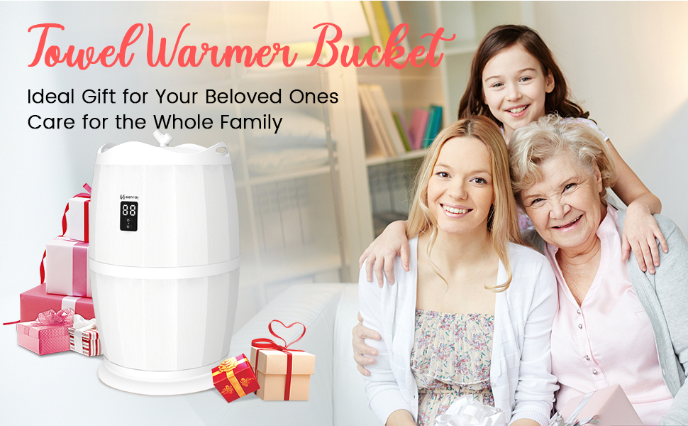 Keenray Towel Warmer, Bucket Towel Warmer for Bathroom, 4 Timer