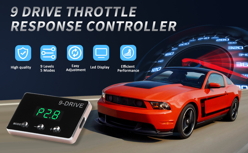 YIBEICO Throttle Response Controller, 9 Drive 9Mode Smart