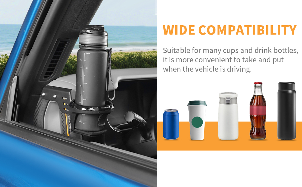 Ford Bronco 2021+ Cup Holder Drink Holder Left Side Cup Holder 2021+Bronco Cup Holder Accessories