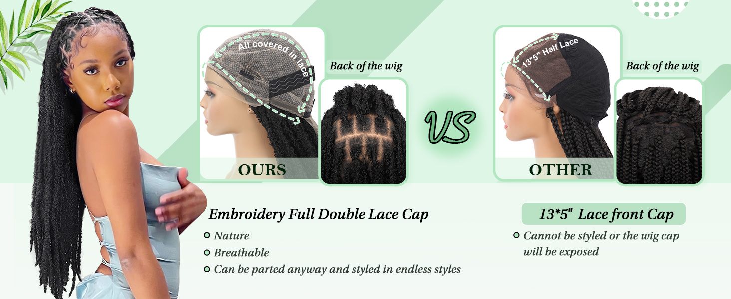 embroidery full double lace cap