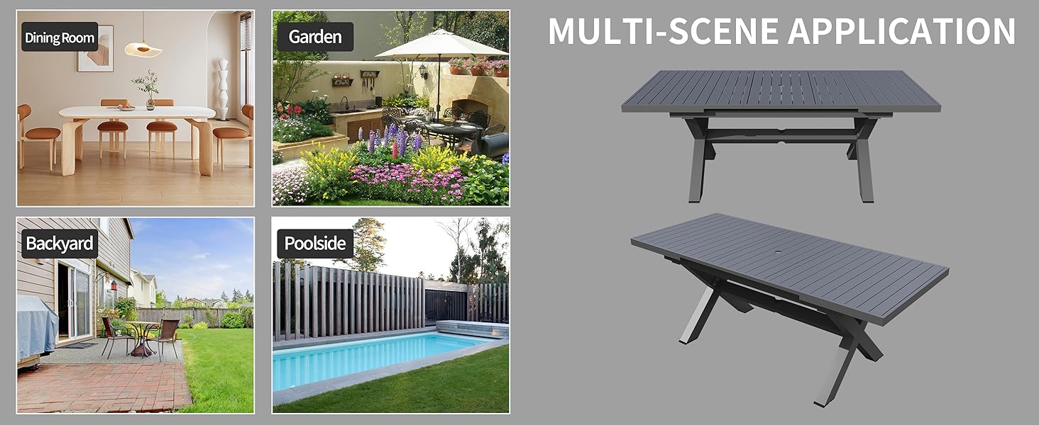 outdoor dining table for 8