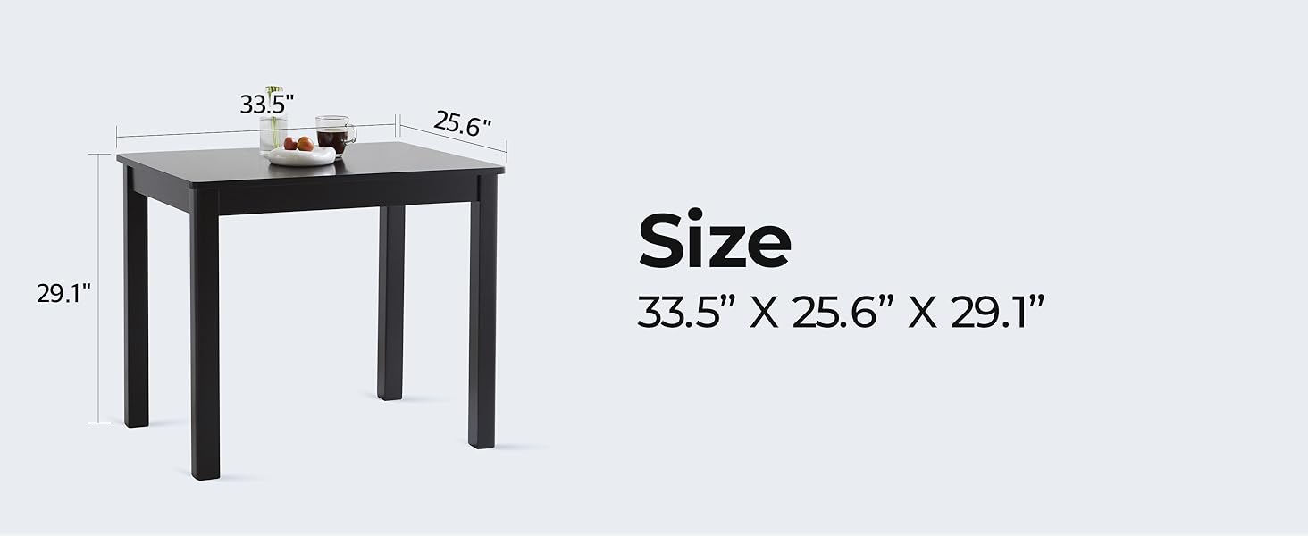 Livinia Cabin 33.5" Wooden Dining Table/Small Rectangular