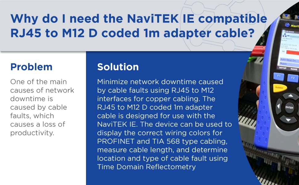 TREND Networks R151058 2 x RJ45 to M12 D Coded 1m Adapter Cable