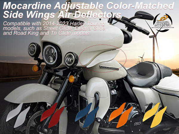 ABS Plastic Side Wings Wind Air Deflectors For Harley