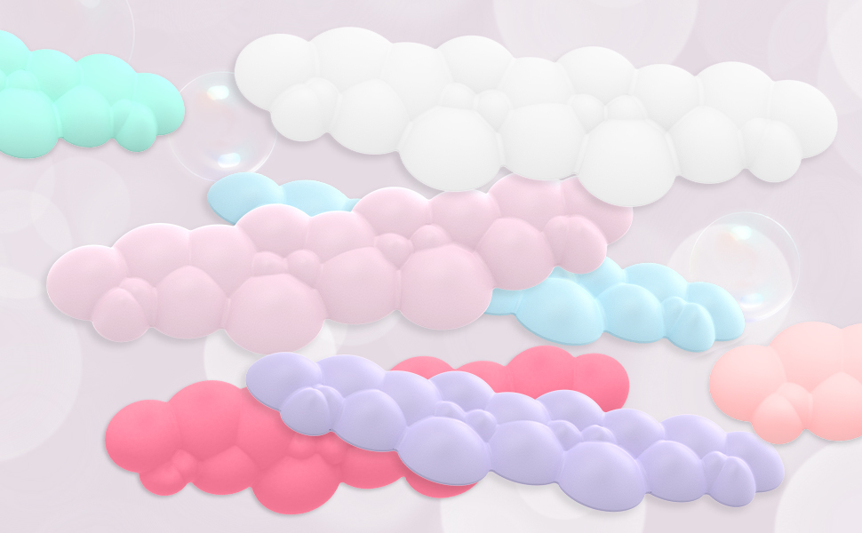 Attack Shark Flesh Pink Cloud Soft Comfortable Keyboard Wrist Rest,AntiSkid Ergonomic Wrist