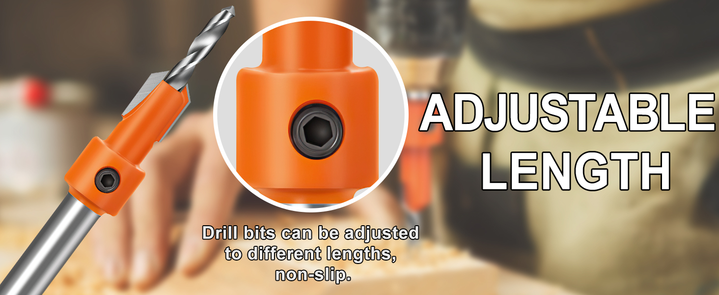 Countersink Drill Bit, Lytool 5Pcs Quick Change 8mm Adjustable