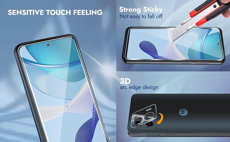 TQLGY 3 Pack Screen Protector for Motorola Moto G 5G 2023