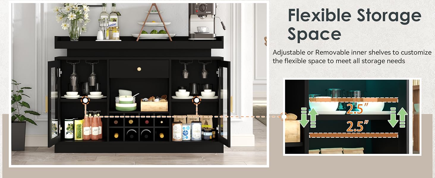 wine coffee bar cabinet