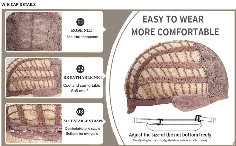 Esmee Short Wave Light Blonde Bob Wigs With Bangs