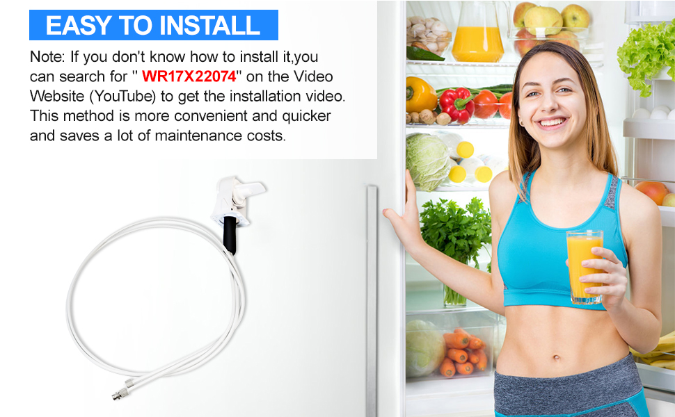 POOLKEY WR17X22074 Refrigerator MWF Water Filter Head and