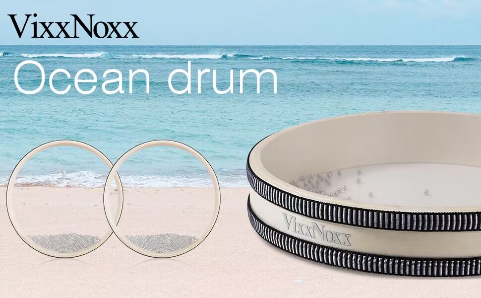 VixxNoxx 2 Pack Ocean Drums Sea Wave Bead Drum Sea Sound Drum With