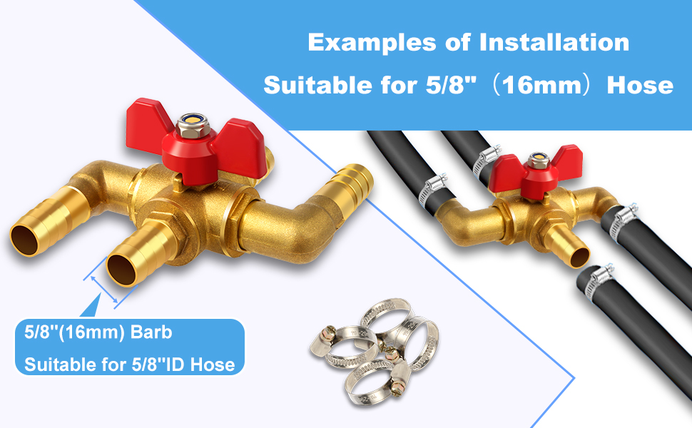 Heater Core Bypass Valve 4Way Solid Brass Automobile