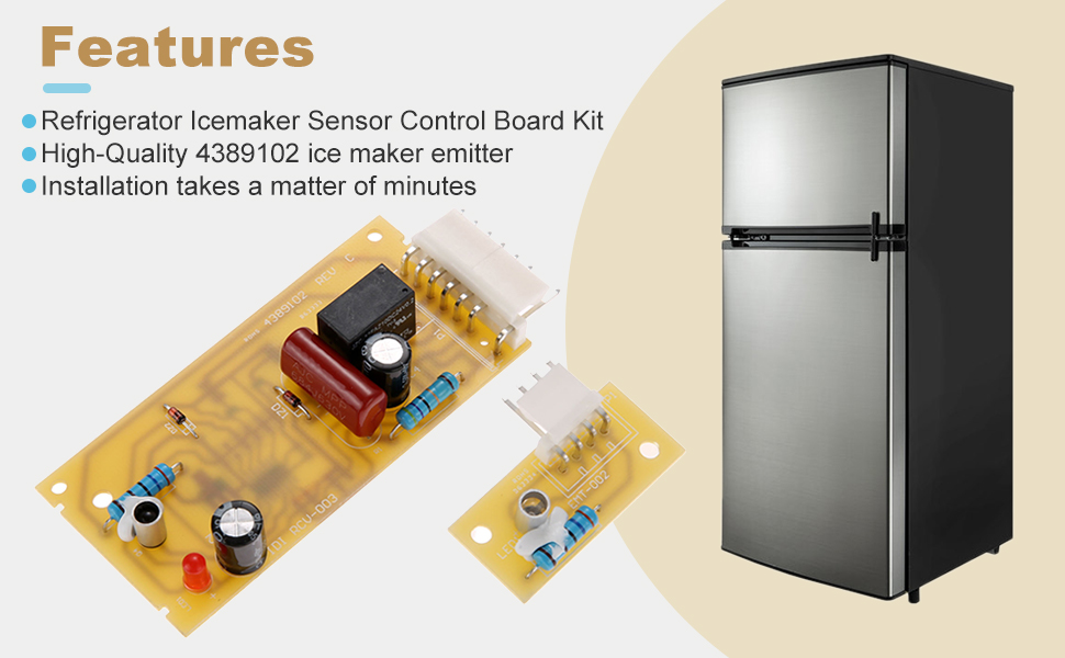 4389102 Refrigerator Ice maker Sensor Control Board Kit