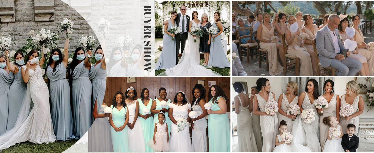 cowl neck bridesmaid dresses long slit formal dresses for women wedding guest