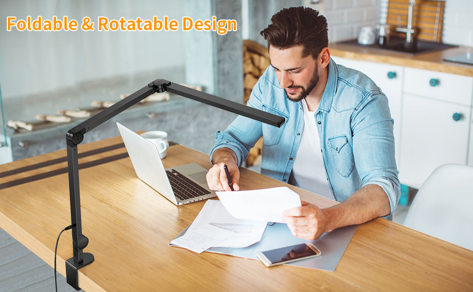 EppieBasic Led Desk Lamp,Dual Light Architect Desk Lamp for Home Office