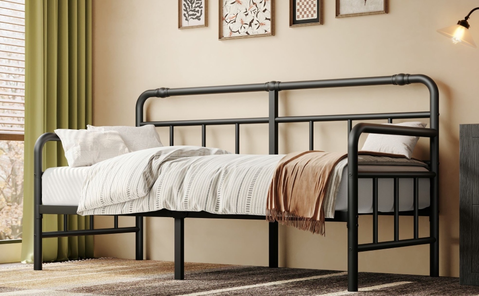 Daybed Frame Twin Daybed with Classic Headboard