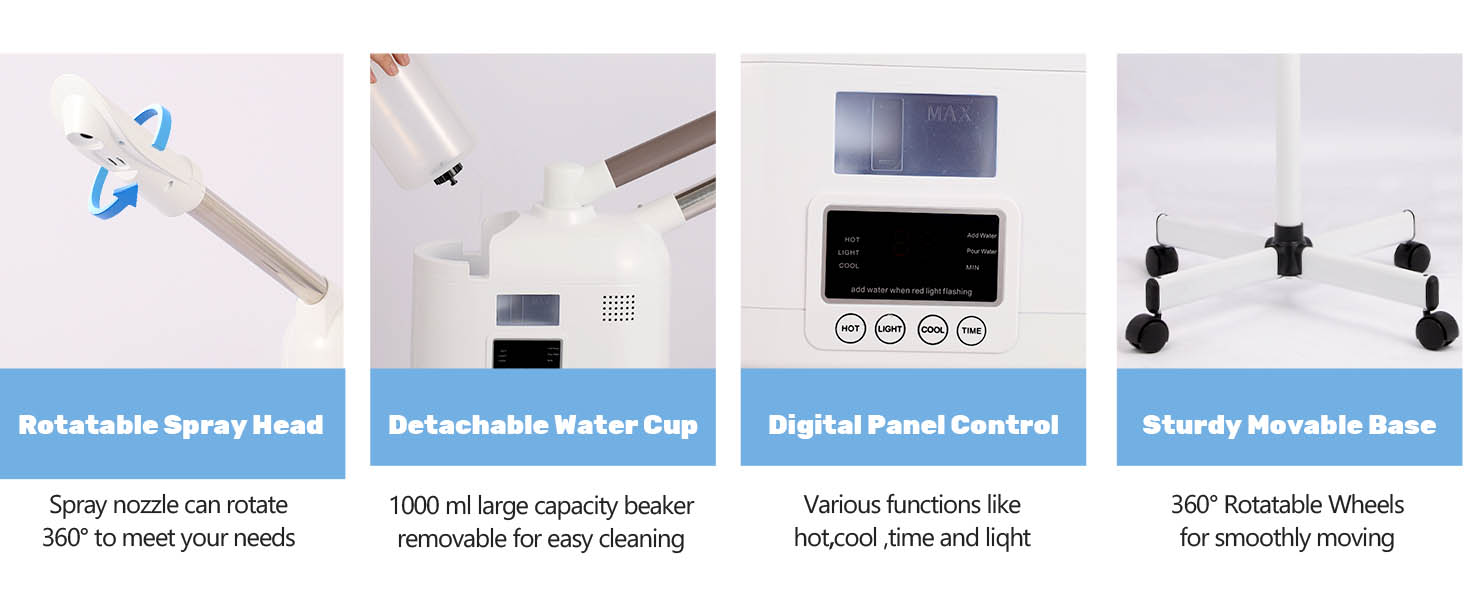 Professional 2-In-1 Facial Steamer