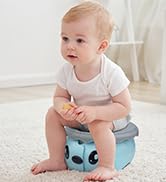 BlueSnail Portable Travel Potty, Foldable Toddler Training Potty with Storage Bag (Upgrade Blue)