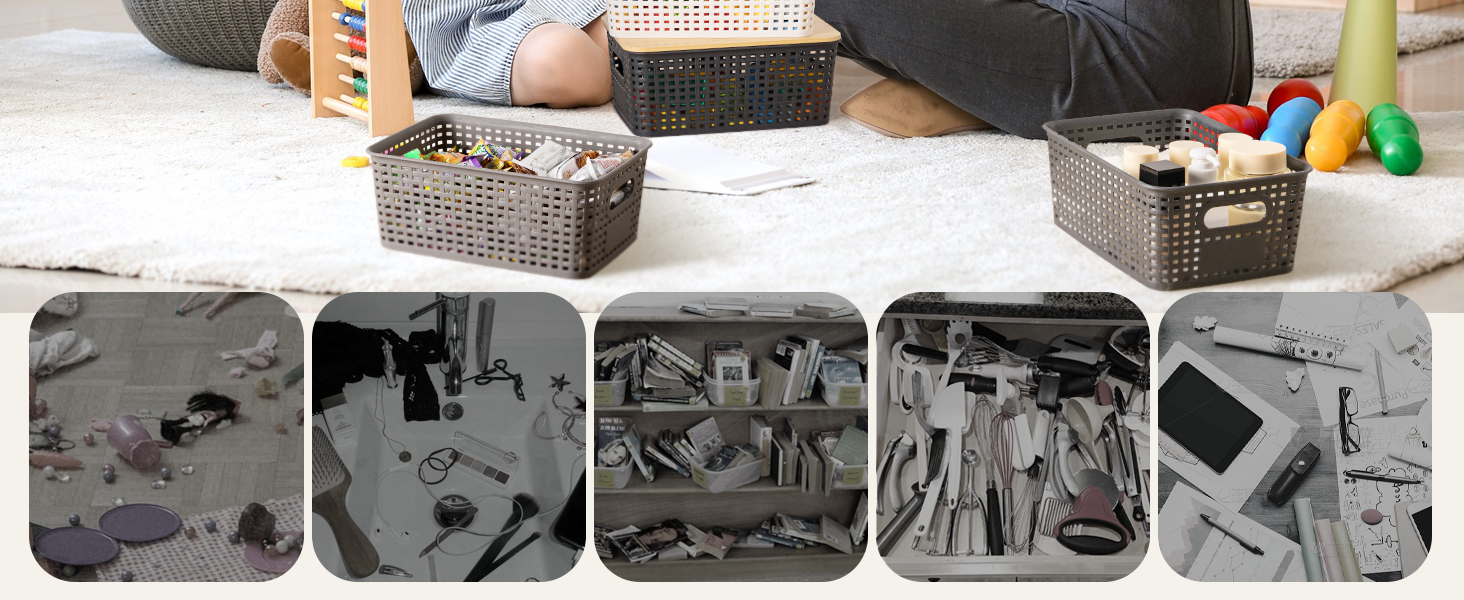 storage bins with lids