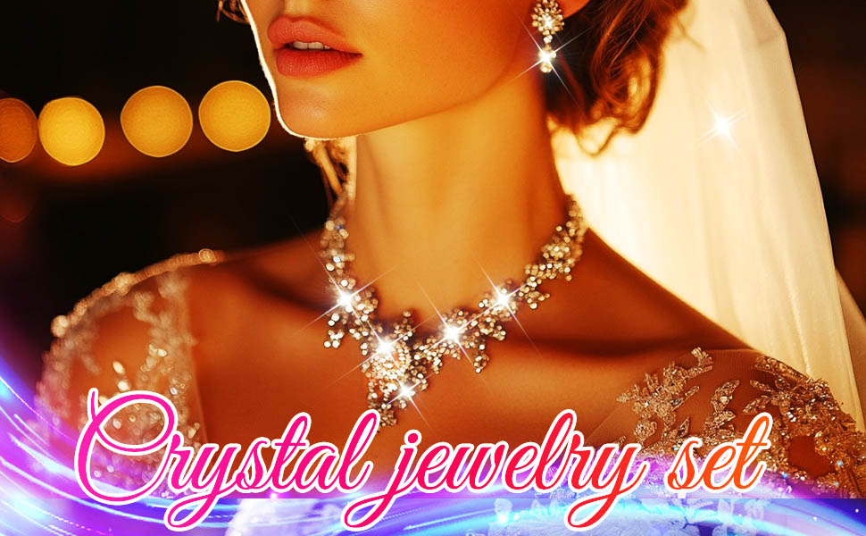 ecklace and earring set for women rhinestone necklace for women