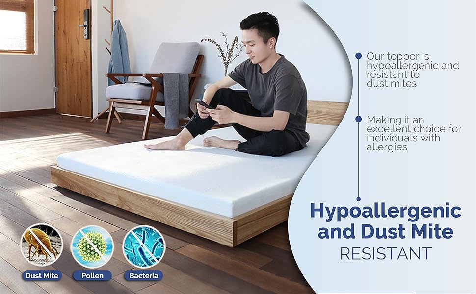 Luxury 7cm (3inch) ZenFloat® Memory Foam Mattress Topper Enhancer