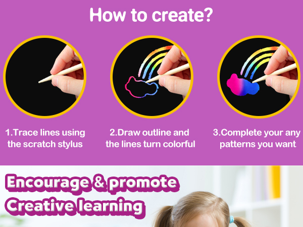 Rainbow scratch paper